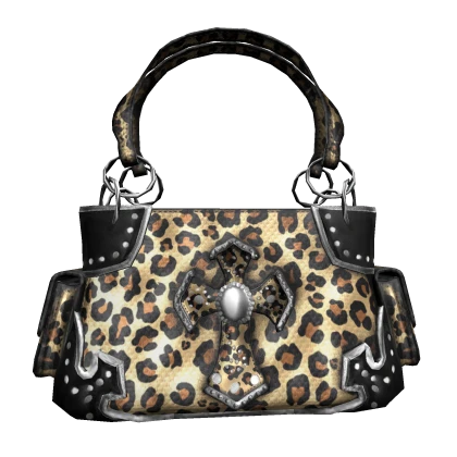 Cheetah Leopard Print Cross Bag 2000s Rhinestone | Roblox