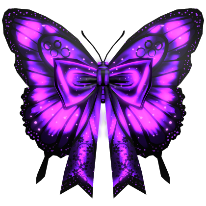 [GLOWING] Purple Butterfly Bow Wings Cute
