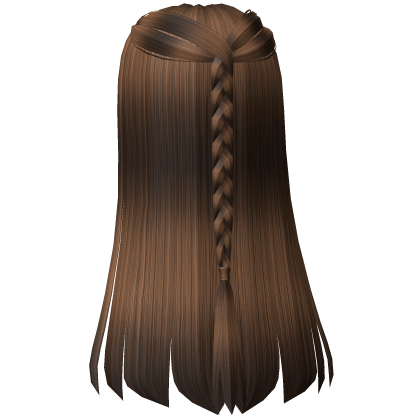 Brown Simple Braid Straight Princess Hair Roblox item