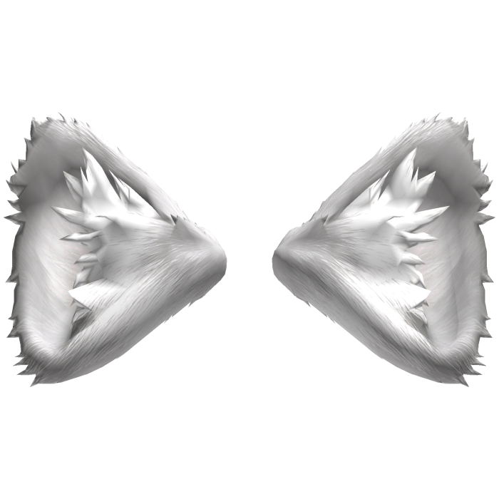 White cat ears