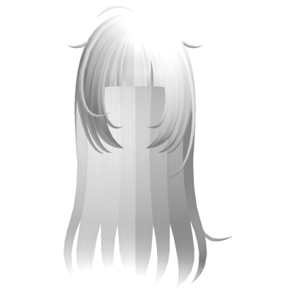 ♡ kawaii long white messy hair