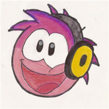 purple puffle listening to music Roblox decal