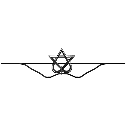 black mouth held heartagram necklace Roblox item