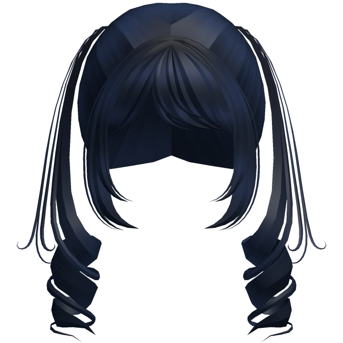 Cute Swirly Half-Up Pigtails (Blue)