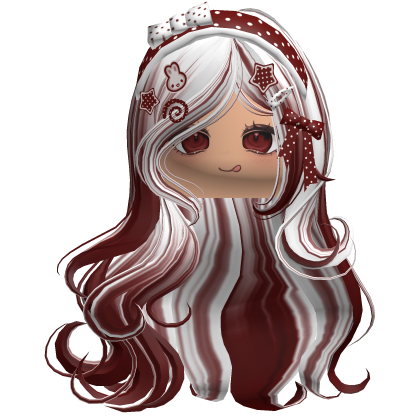 ♡ Silky Waves w/ Bunny Charms (White & Red) Roblox item
