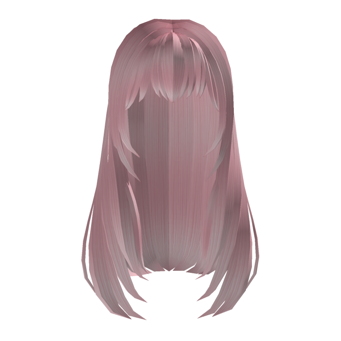 Cute Long Hair With Bangs (Pink)