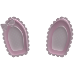 [FREE] pink ruffle bunny ears with bow