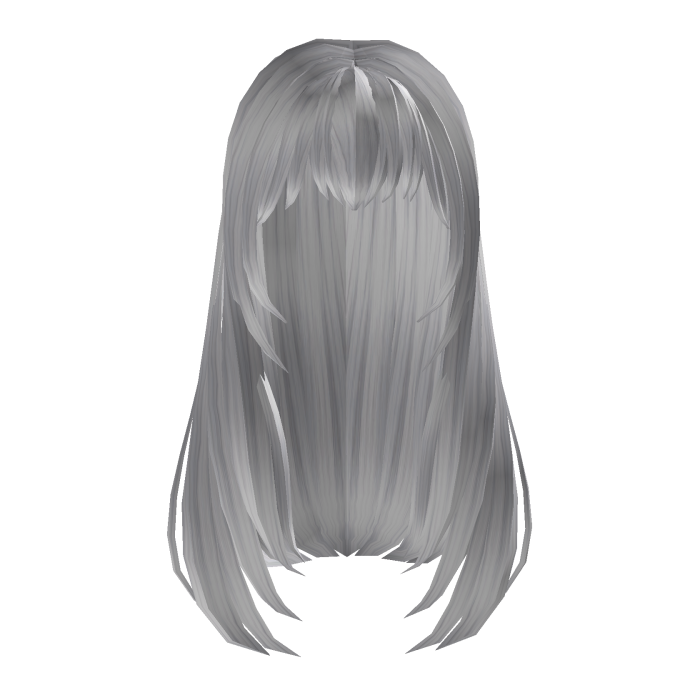 Cute Long Hair With Bangs (White)