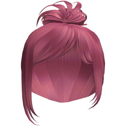 Pink Messy Spiky High Bun Face Framing Hair Roblox item