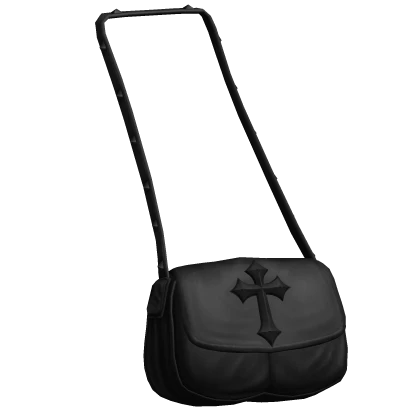 black gothic cross leather bag (1.0) | Roblox Item - Rolimon's