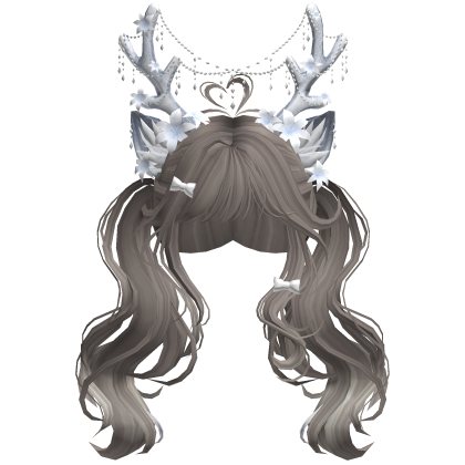 Ethereal Christmas Fairy Fawn Pigtails w/ Antlers