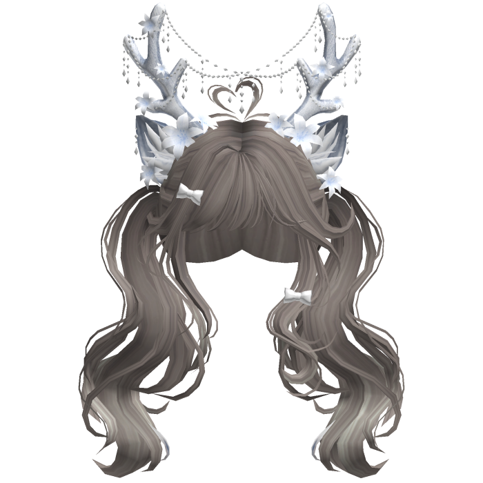 Ethereal Christmas Fairy Fawn Pigtails w/ Antlers
