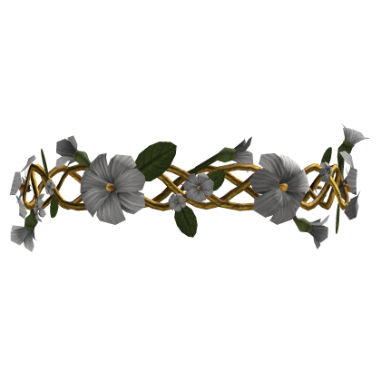 White & Gold Flower Crown Tiara