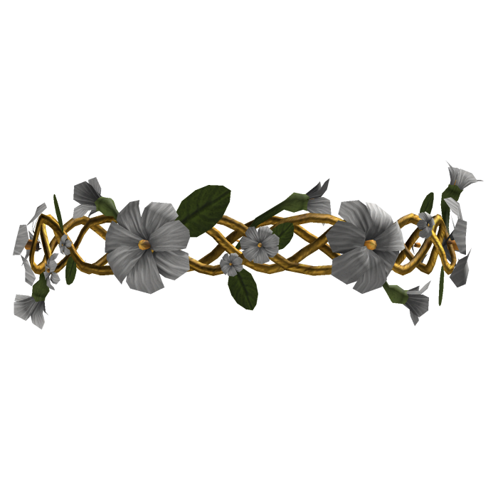 White & Gold Flower Crown Tiara