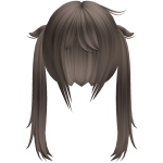 cute messy scene pigtails in ash brown