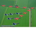 red arrows and blue angels
