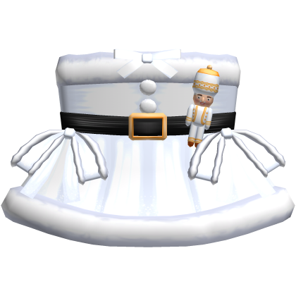 Cute Christmas Santa Nutcracker Dress in White