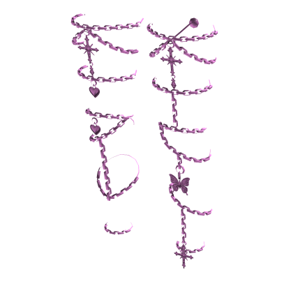 Leg Jewelry Chain Anklets & Charms - Pink