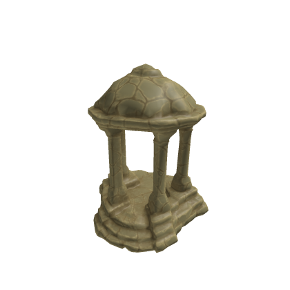 Stylized Stone Gazebo - Ancient Pavilion Low Poly 
