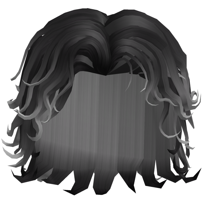 Wavey Black & Gray Surfer Male Curly Hair