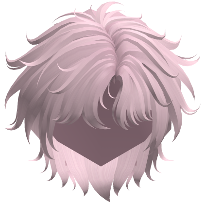 Light Pink Fluffy Messy Korean Idol Hair