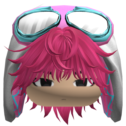 Spider Gwen Hood Boy Messy Hot Pink Hair w/ Face Roblox item