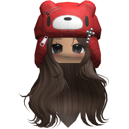 Fuzzy Bear Ushanka Flowy Long Hair (Brown)