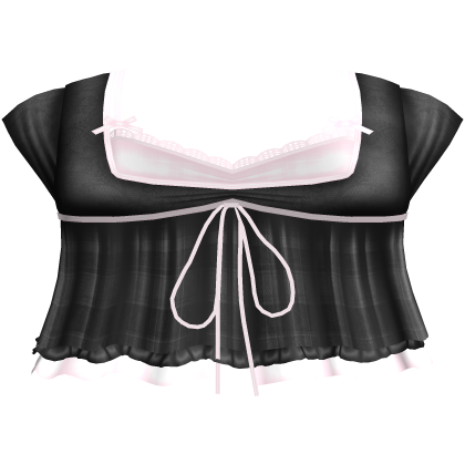 pretty gothic ruffled blouse w tank top black 3