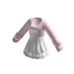 🍀Spring Dress Outfit(Pink&White)