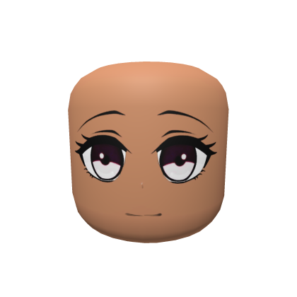 Cute Anime Head - Red Eyes Face Mask Nougat Tan Roblox item