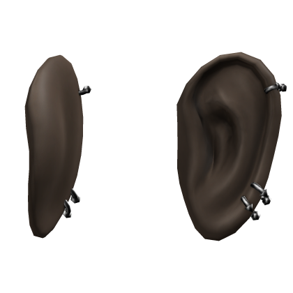 Realistic Brown Emo Vkei Pierced Ears