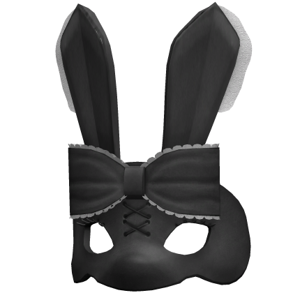[NEW 🚨] Bunny Rabbit Masquerade Mask Black