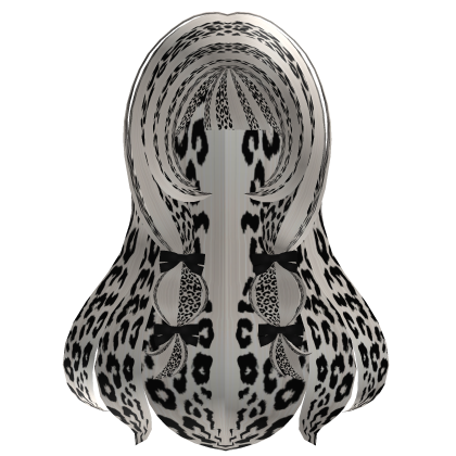 Leopard Princess Doble Ribbon Tied Long Cute Hair Roblox item