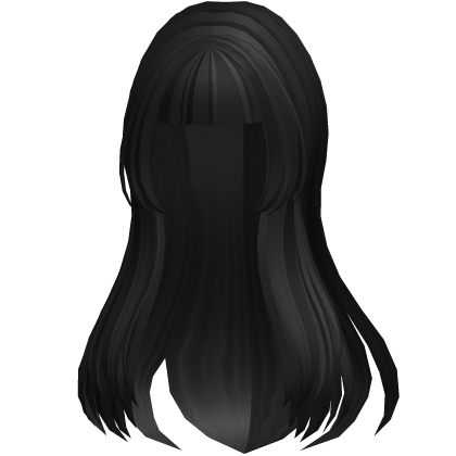 layered y2k hime hair ∙ black