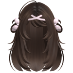 Dark Brown Hair w Bows