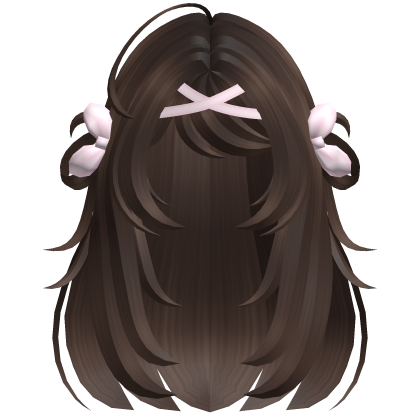 Dark Brown Hair w Bows