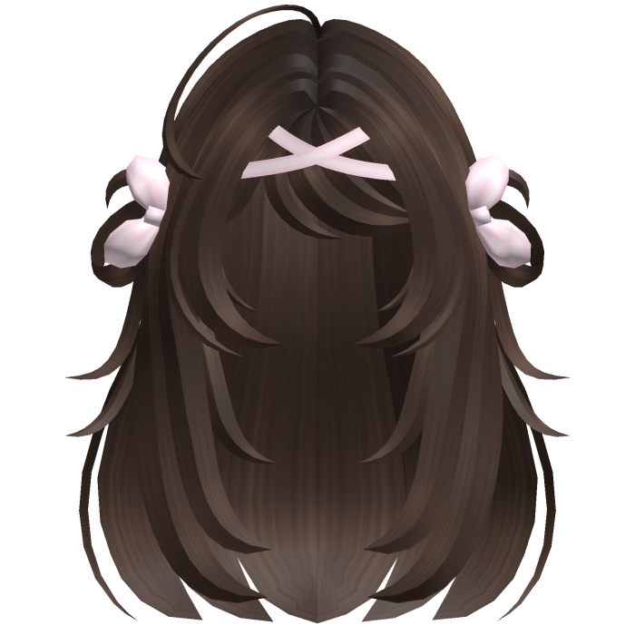 Dark Brown Hair w Bows