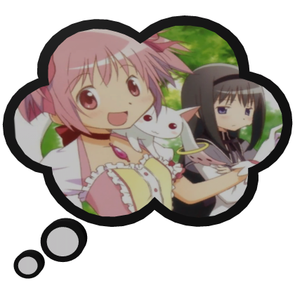 Madoka and Homura | Thinking Bubble 