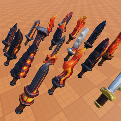 32 Free Low Poly Fantasy Sword & Weapon Models preview 2