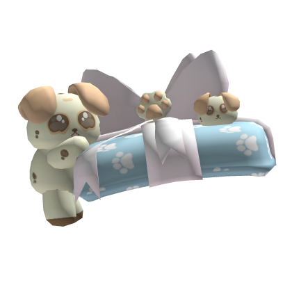 Blue Christmas Dog Puppy Gift Hat Roblox item