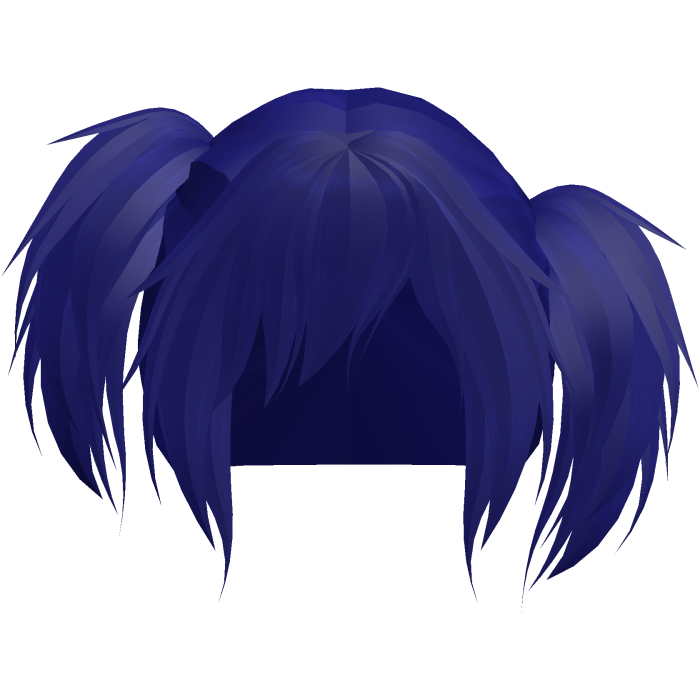 Emo Gothic Uneven Short Pigtails in Dark Blue