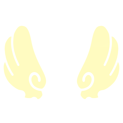 ♡ Cute Upward Sticker Angel Wings in Yellow