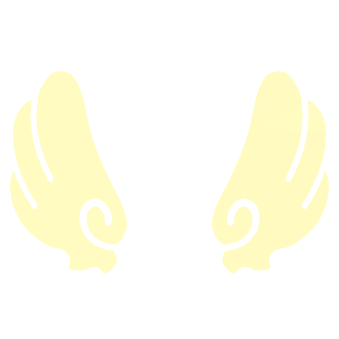 ♡ Cute Upward Sticker Angel Wings in Yellow