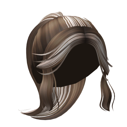 Y2K Foxtail Ponytail in Brown and Platinum Roblox item