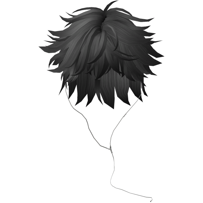 Y2K emo boy with headphones, gray hair