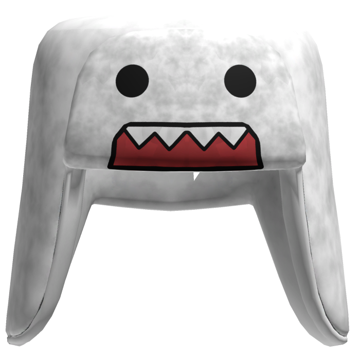 Cutesy White Domo Ushanka