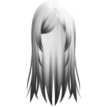 long wispy anime ghost girl hair black and white