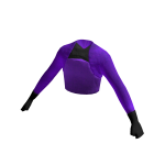 Goth Cropped Up Purple T-Shirt with Gloves