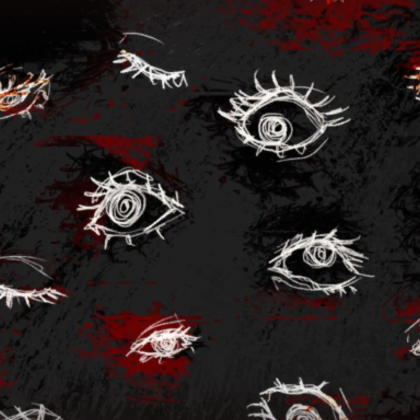 Sketched Eyes Red