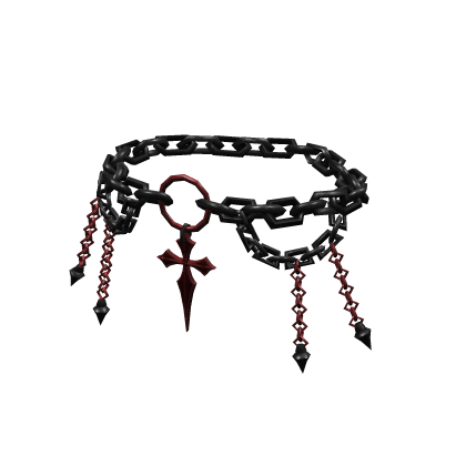 Hanging Chains Chainlink Belt > Black Red thumbnail